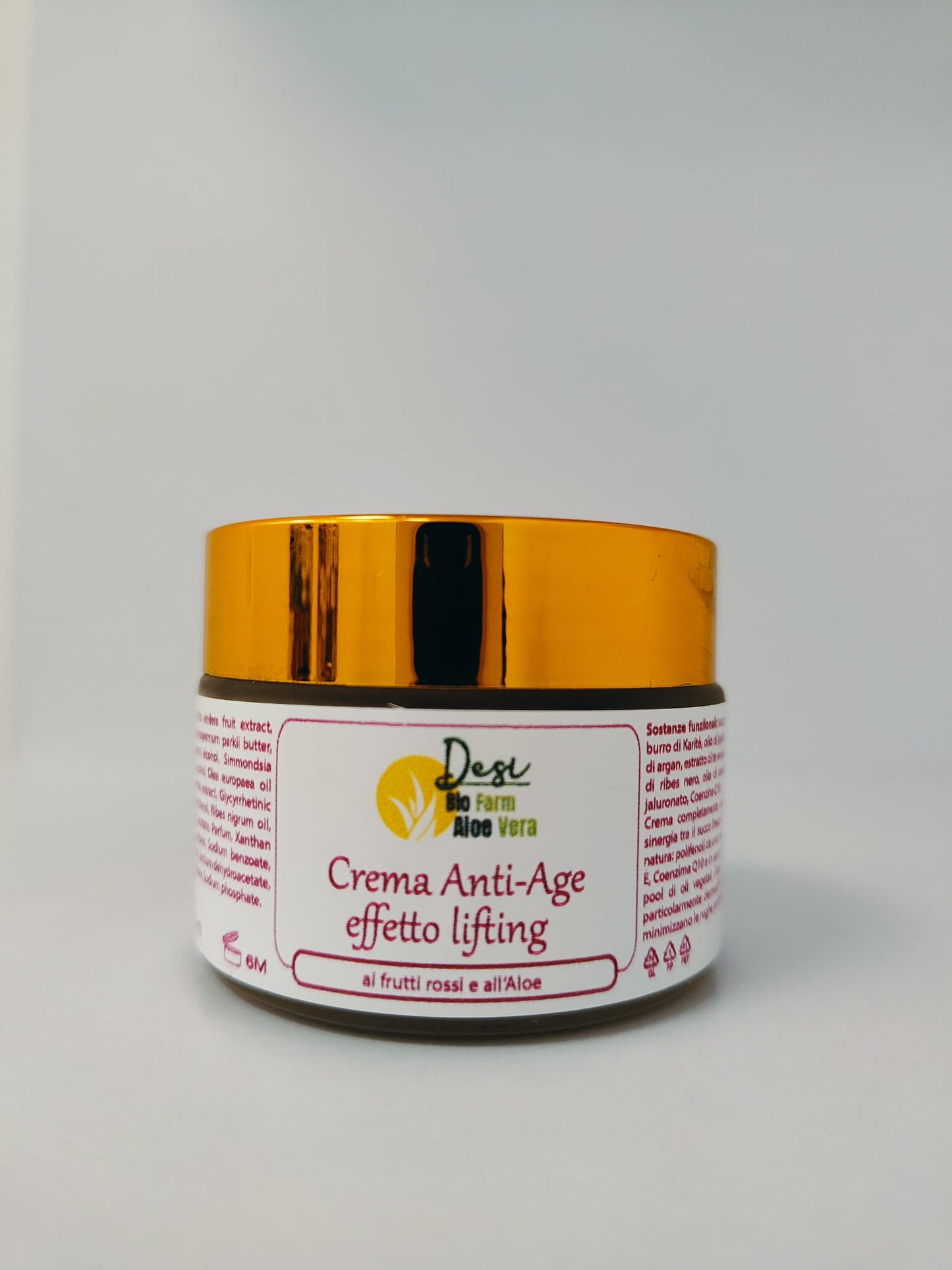 Crema viso anti-age con Aloe, Q10 e acido ialuronico 50 ml