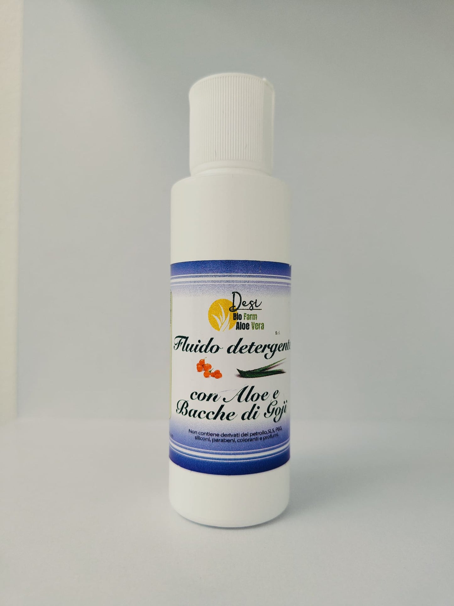 Detergente dolce 100 ml con Aloe, Goji e Karité che deterge e illumina la pelle